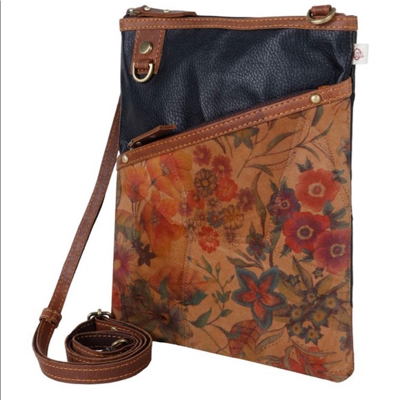 Upcycled Genuine Leather Crossbody - Picture 4 of 5